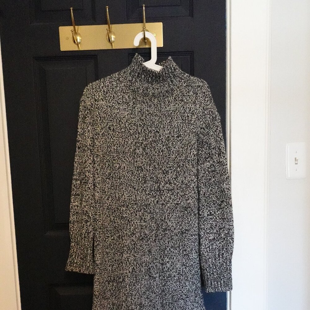 H&M Knit Sweater Dress With Slit Grey XS